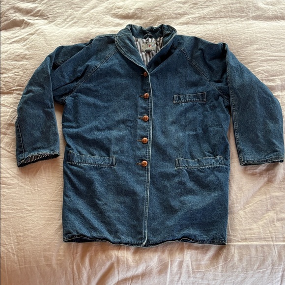 French Navy Jackets & Blazers - Vintage 80’s Denim Chore Coat